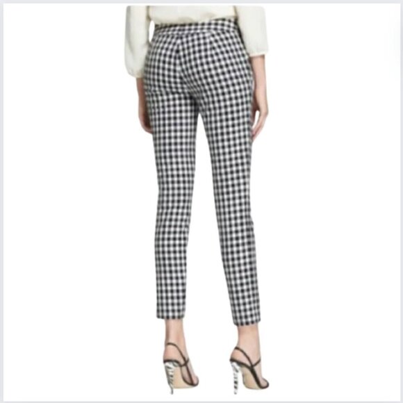 Adrianna Papell Kate Fit Printed Capri Pants, Gingham, Black White, size 8 - Picture 2 of 9